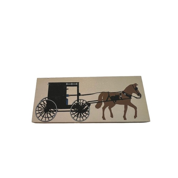 Lot of‎ 5 Cat's Meow Horse Drawn Carriage, Amish Wagon, Buggy, & Pony Express - Picture 6 of 11